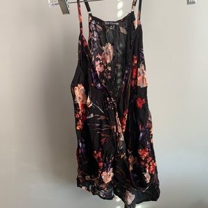 Black Floral Tank